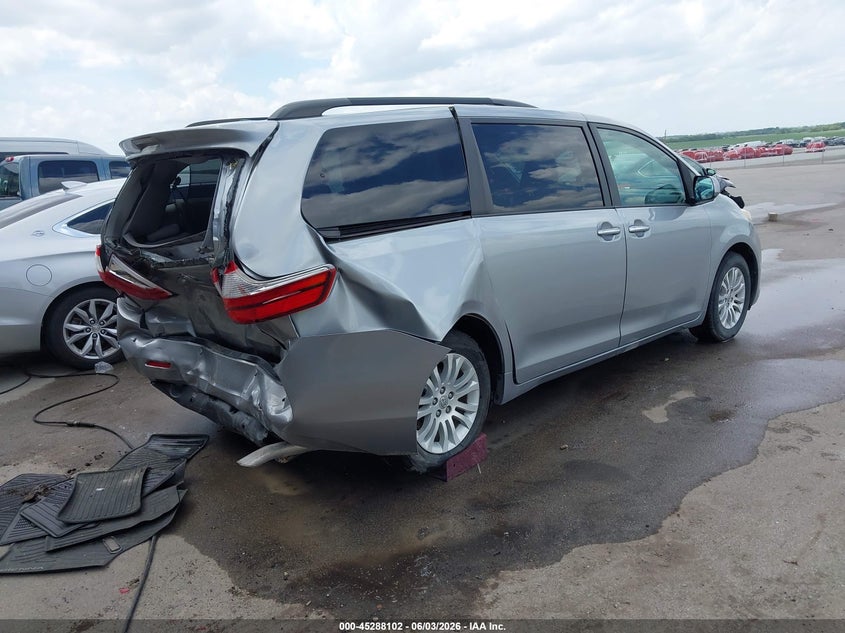 2017 Toyota Sienna VIN 5TDYZ3DCXHS854792 IAAI salvage auction — REAR END, Salvage Title, sold $3,250 on 2026-07-16 (photo 4)