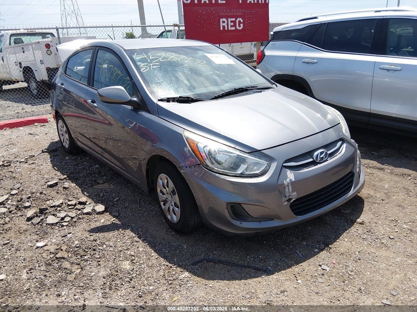 2016 Hyundai Accent VIN KMHCT4AE8GU073556 IAAI salvage auction — FRONT & REAR, Salvage Title, sold $400 on 2026-07-15 (photo 1)
