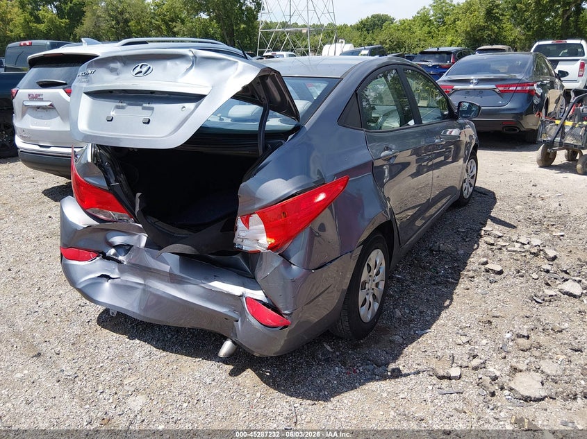 2016 Hyundai Accent VIN KMHCT4AE8GU073556 IAAI salvage auction — FRONT & REAR, Salvage Title, sold $400 on 2026-07-15 (photo 4)