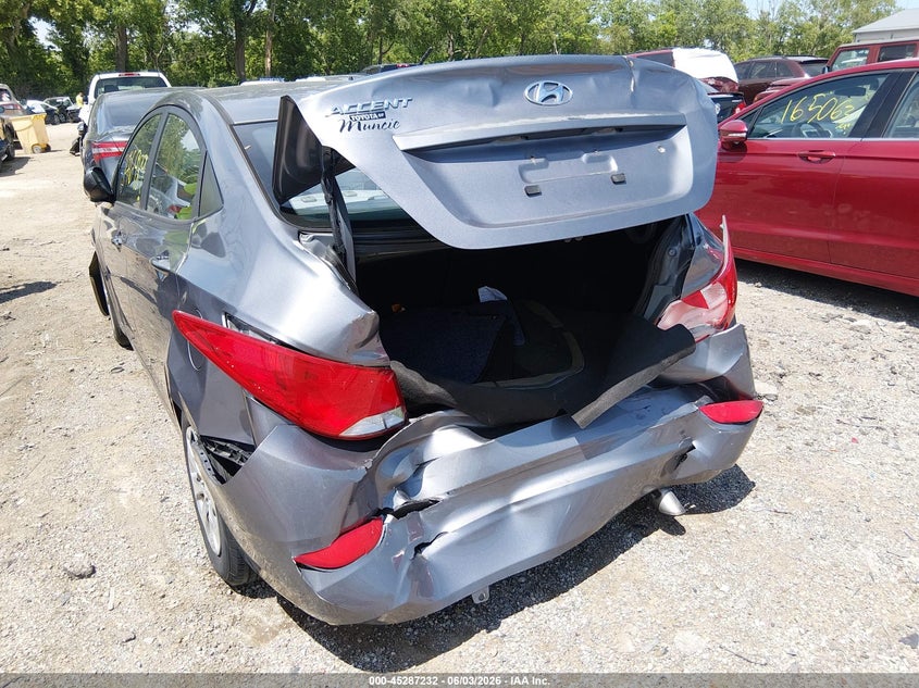 2016 Hyundai Accent VIN KMHCT4AE8GU073556 IAAI salvage auction — FRONT & REAR, Salvage Title, sold $400 on 2026-07-15 (photo 6)