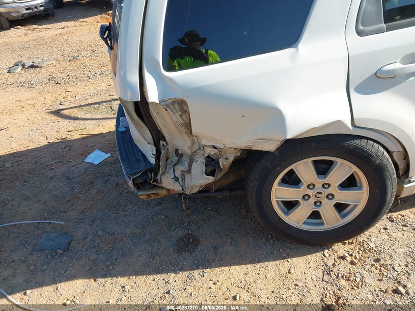 2009 Mercury Mariner VIN 4M2CU81G19KJ07369 IAAI salvage auction — REAR END, Salvage (North Carolina), sold $250 on 2026-07-09 (photo 6)