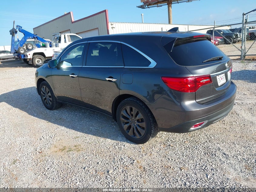 2015 Acura Mdx VIN 5FRYD4H43FB021097 IAAI salvage auction — HAIL, Salvage Title, sold $7,675 on 2026-09-08 (photo 3)