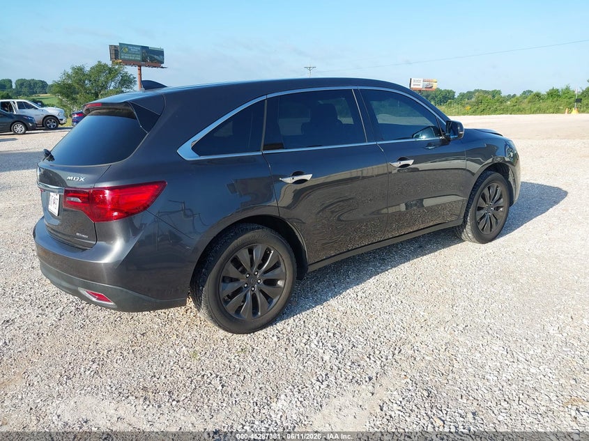 2015 Acura Mdx VIN 5FRYD4H43FB021097 IAAI salvage auction — HAIL, Salvage Title, sold $7,675 on 2026-09-08 (photo 4)