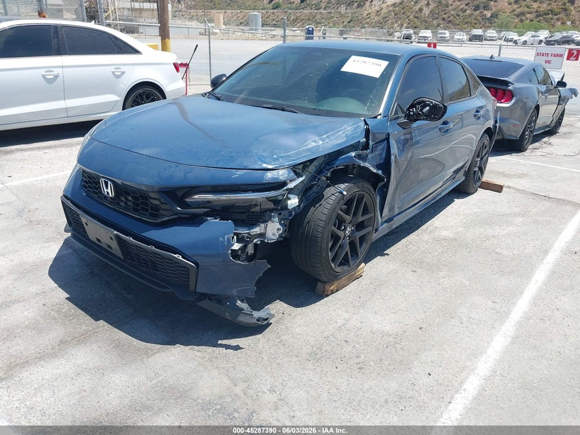 2025 Honda Civic VIN 2HGFE2F51SH516684 IAAI salvage auction — LEFT FRONT, Salvage Title, sold $6,400 on 2026-07-22 (photo 2)