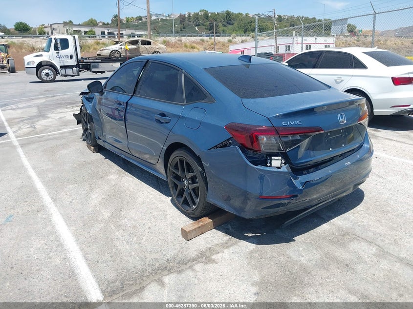 2025 Honda Civic VIN 2HGFE2F51SH516684 IAAI salvage auction — LEFT FRONT, Salvage Title, sold $6,400 on 2026-07-22 (photo 3)