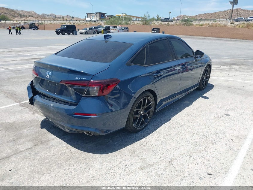 2025 Honda Civic VIN 2HGFE2F51SH516684 IAAI salvage auction — LEFT FRONT, Salvage Title, sold $6,400 on 2026-07-22 (photo 4)