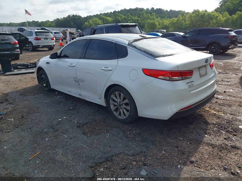 2016 Kia Optima VIN 5XXGU4L33GG093427 IAAI salvage auction — FRONT & REAR, Salvage (Mississippi), sold $275 on 2026-07-29 (photo 3)