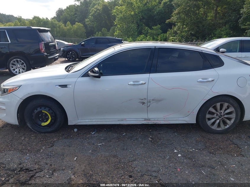 2016 Kia Optima VIN 5XXGU4L33GG093427 IAAI salvage auction — FRONT & REAR, Salvage (Mississippi), sold $275 on 2026-07-29 (photo 6)