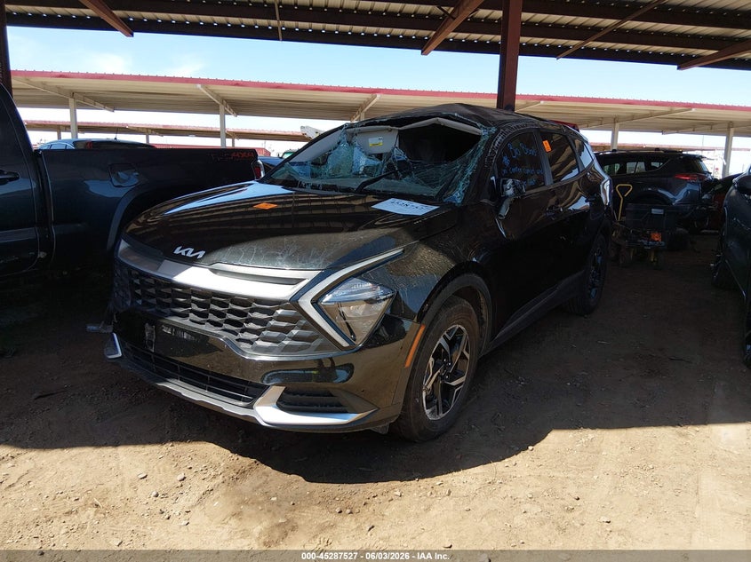 2023 Kia Sportage VIN KNDPU3AF1P7035705 IAAI salvage auction — ROLLOVER, Salvage Title, sold $3,050 on 2026-07-12 (photo 2)
