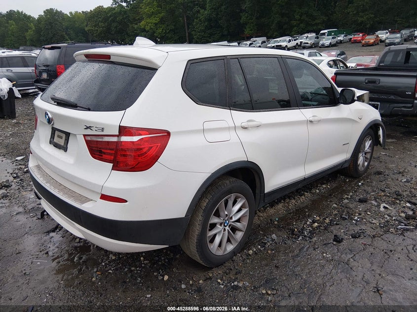 2013 BMW X3 VIN 5UXWX9C59D0A11037 IAAI salvage auction — FRONT END, Salvage Title, sold $1,200 on 2026-07-15 (photo 4)