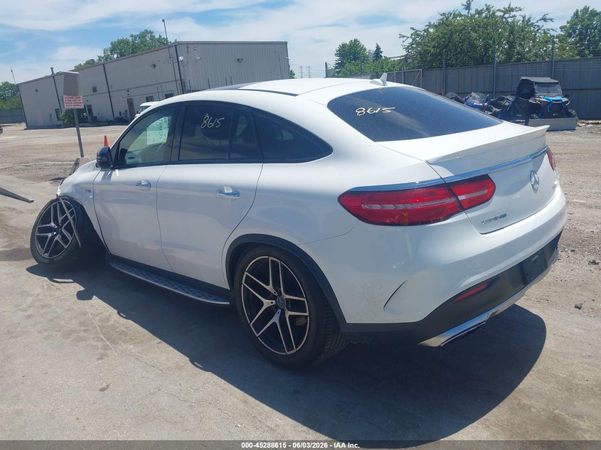 2017 Mercedes-benz Amg gle coupe VIN 4JGED6EB9HA056348 IAAI salvage auction — LEFT FRONT, Salvage Title, sold $14,800 on 2026-07-17 (photo 3)