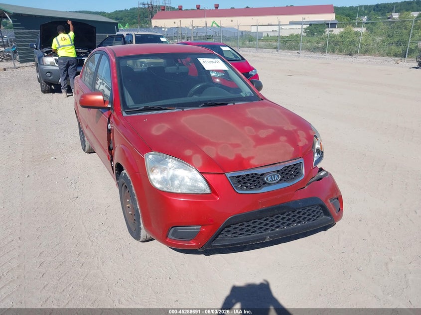 2011 Kia Rio VIN KNADH4A31B6734881 IAAI salvage auction — LEFT FRONT, Salvage (Pennsylvania), sold $175 on 2026-07-28 (photo 1)