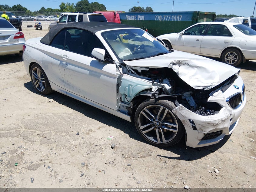 2016 BMW 2er VIN WBA1K9C56GV710363 IAAI salvage auction — FRONT END, Salvage Title, sold $2,575 on 2026-08-13 (photo 1)