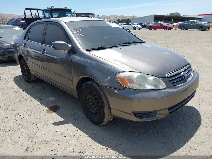 2003 Toyota Corolla VIN 1NXBR32E03Z131141 IAAI salvage auction — NORMAL WEAR, Salvage (California), sold $875 on 2026-07-09 (photo 1)