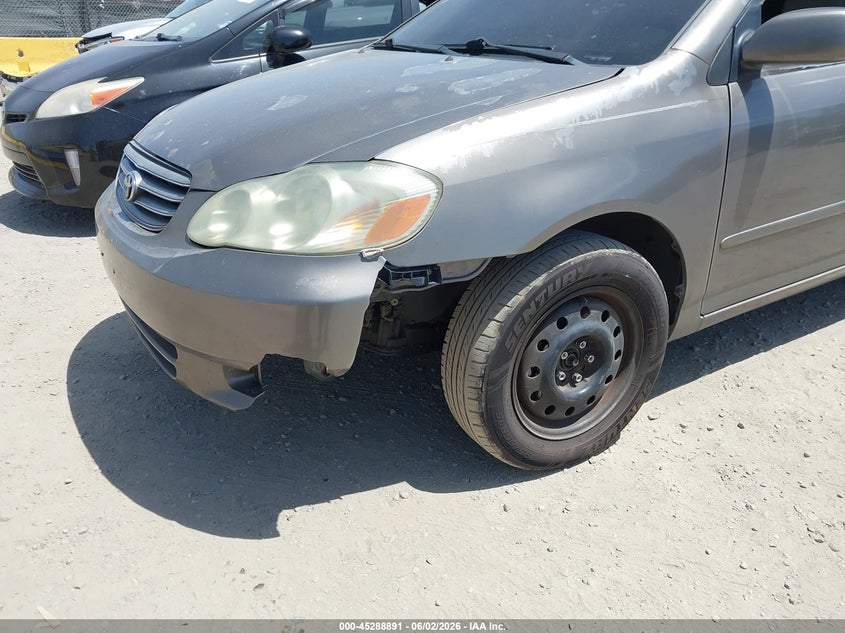 2003 Toyota Corolla VIN 1NXBR32E03Z131141 IAAI salvage auction — NORMAL WEAR, Salvage (California), sold $875 on 2026-07-09 (photo 6)