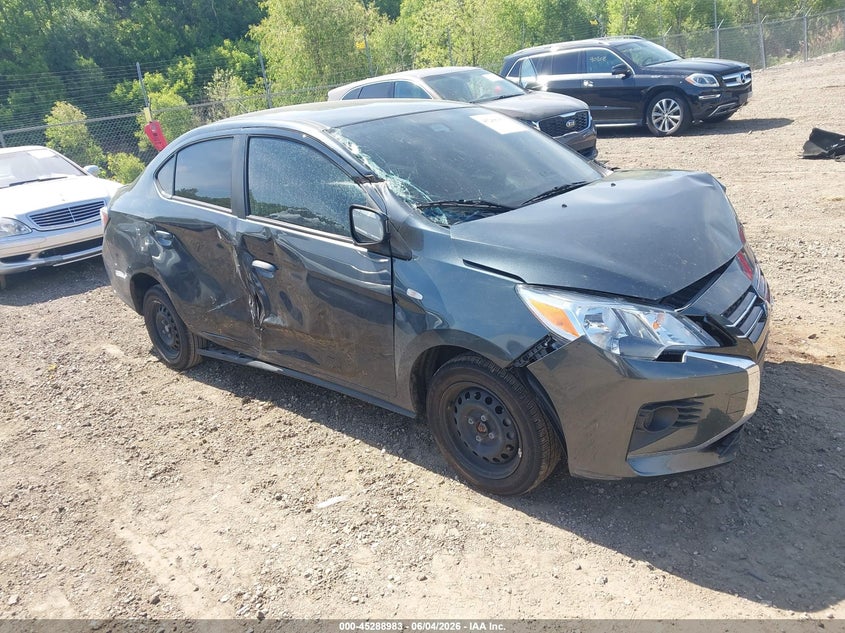 2024 Mitsubishi Mirage VIN ML32FUFJ7RHF06458 IAAI salvage auction — SIDE, Salvage (Illinois), sold $1,500 on 2026-07-22 (photo 1)