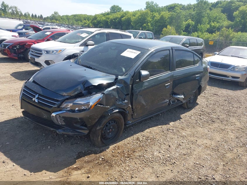 2024 Mitsubishi Mirage VIN ML32FUFJ7RHF06458 IAAI salvage auction — SIDE, Salvage (Illinois), sold $1,500 on 2026-07-22 (photo 2)