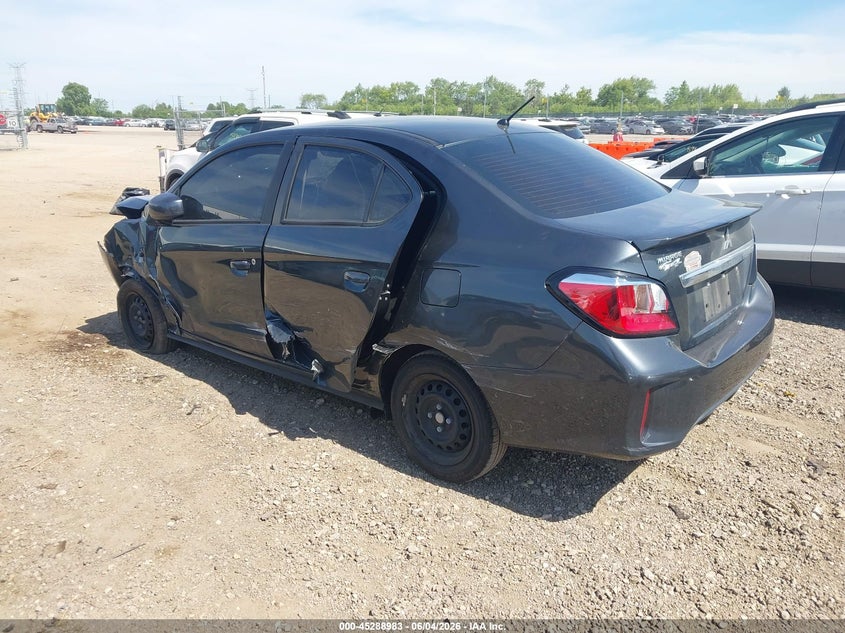 2024 Mitsubishi Mirage VIN ML32FUFJ7RHF06458 IAAI salvage auction — SIDE, Salvage (Illinois), sold $1,500 on 2026-07-22 (photo 3)