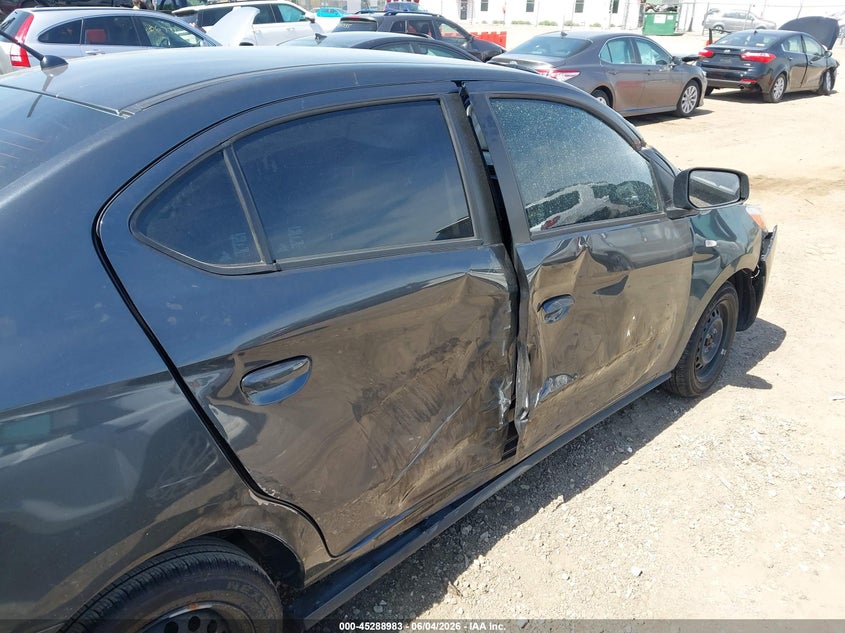 2024 Mitsubishi Mirage VIN ML32FUFJ7RHF06458 IAAI salvage auction — SIDE, Salvage (Illinois), sold $1,500 on 2026-07-22 (photo 6)
