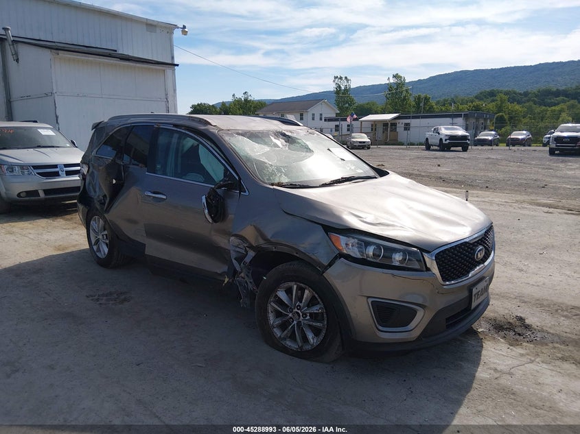 2016 Kia Sorento VIN 5XYPGDA39GG020262 IAAI salvage auction — ROLLOVER, Salvage (Pennsylvania), sold $50 on 2026-07-29 (photo 1)