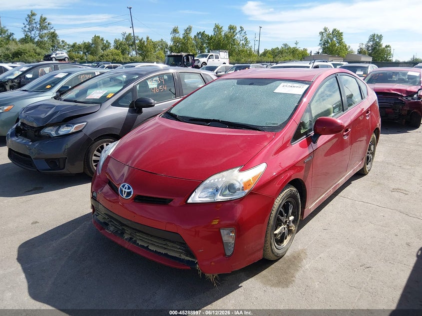 2014 Toyota Prius VIN JTDKN3DU7E0392653 IAAI salvage auction — FRONT END, Salvage (Ohio), sold $1,350 on 2026-07-28 (photo 2)