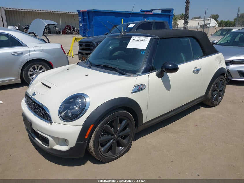 2014 Mini Convertible VIN WMWZP3C57ET707157 IAAI salvage auction — REAR END, Salvage (California), sold $1,900 on 2026-08-07 (photo 2)