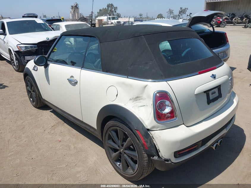 2014 Mini Convertible VIN WMWZP3C57ET707157 IAAI salvage auction — REAR END, Salvage (California), sold $1,900 on 2026-08-07 (photo 3)