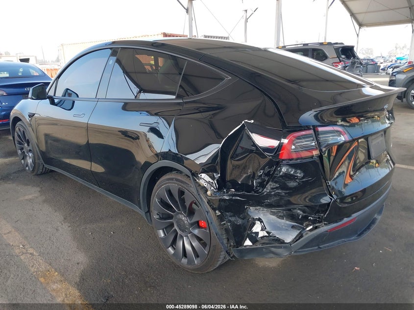 2023 Tesla Model y VIN 7SAYGDEF9PF925202 IAAI salvage auction — REAR END, Salvage Title, sold $14,100 on 2026-07-26 (photo 3)