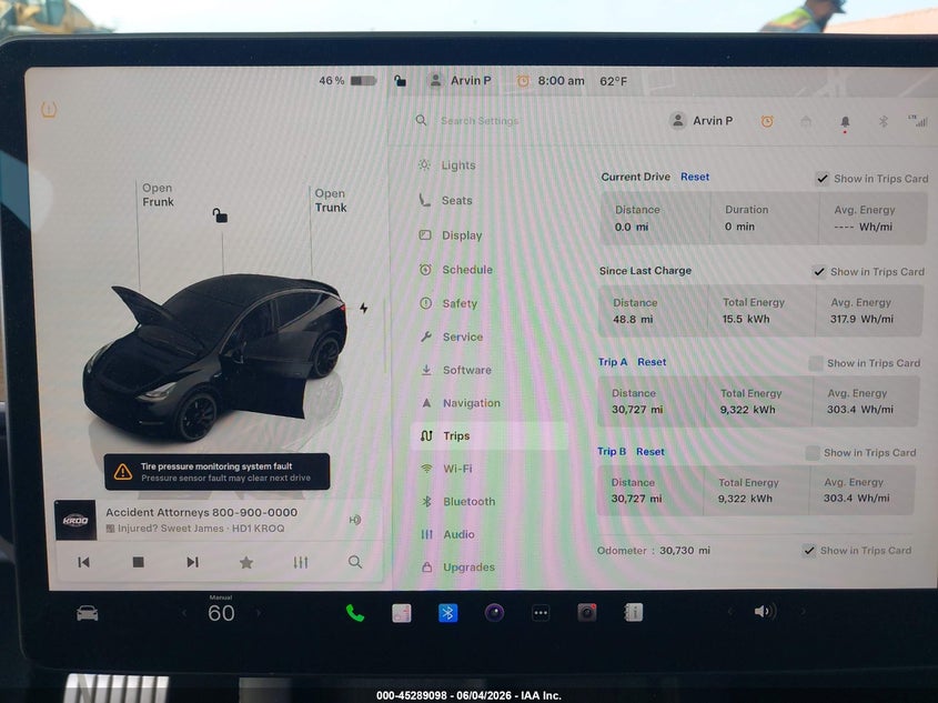 2023 Tesla Model y VIN 7SAYGDEF9PF925202 IAAI salvage auction — REAR END, Salvage Title, sold $14,100 on 2026-07-26 (photo 7)
