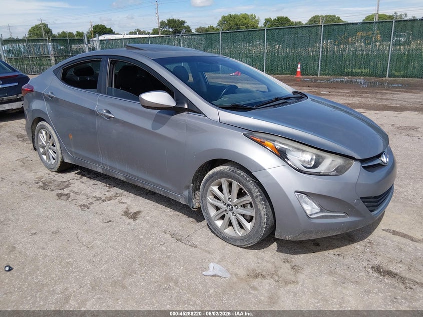 2015 Hyundai Elantra VIN KMHDH4AE7FU345261 IAAI salvage auction — REPOSSESSION, Salvage Title, sold $675 on 2026-07-10 (photo 1)