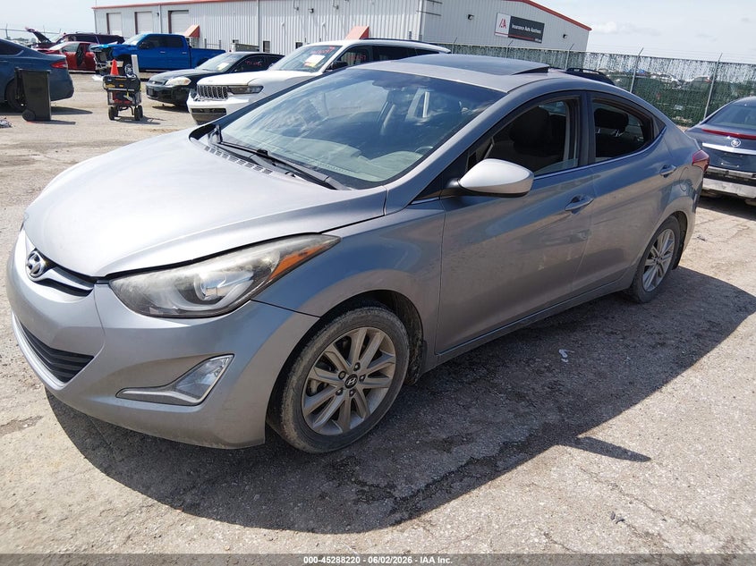 2015 Hyundai Elantra VIN KMHDH4AE7FU345261 IAAI salvage auction — REPOSSESSION, Salvage Title, sold $675 on 2026-07-10 (photo 2)