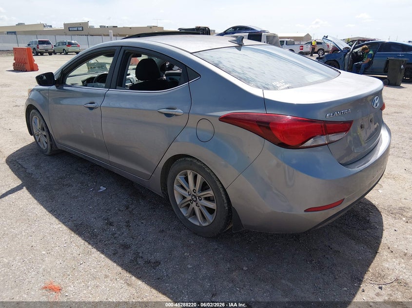2015 Hyundai Elantra VIN KMHDH4AE7FU345261 IAAI salvage auction — REPOSSESSION, Salvage Title, sold $675 on 2026-07-10 (photo 3)