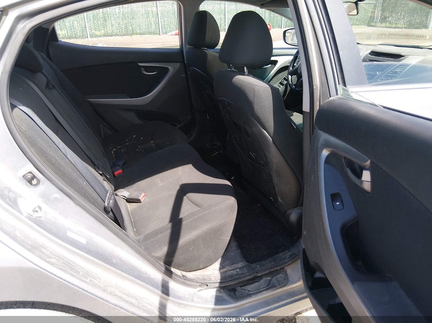 2015 Hyundai Elantra VIN KMHDH4AE7FU345261 IAAI salvage auction — REPOSSESSION, Salvage Title, sold $675 on 2026-07-10 (photo 8)