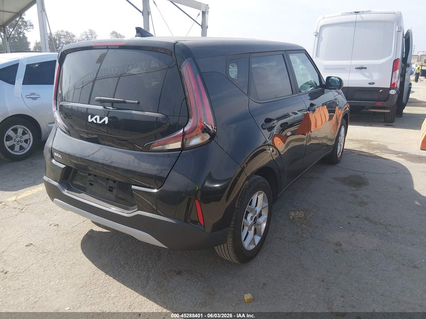 2023 Kia Soul VIN KNDJ23AU1P7896201 IAAI salvage auction — LEFT REAR, Salvage Title, sold $5,200 on 2026-07-08 (photo 4)