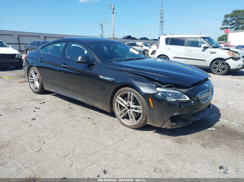 2016 BMW 6er VIN WBA6D4C56GD977396 IAAI salvage auction — FRONT END, Salvage Title, sold $2,450 on 2026-07-22 (photo 1)