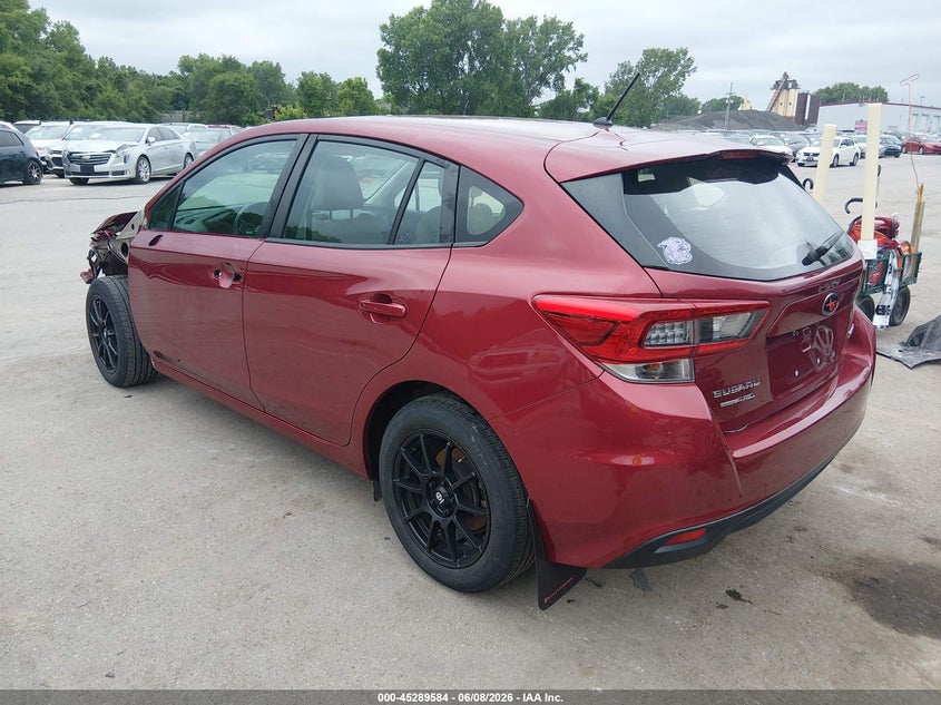 2021 Subaru Impreza VIN 4S3GTAB60M3701543 IAAI salvage auction — FRONT END, Salvage Title, sold $1,700 on 2026-07-09 (photo 3)