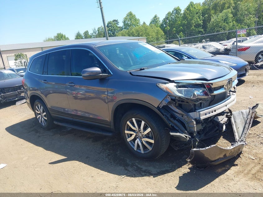 2021 Honda Pilot VIN 5FNYF6H39MB014618 IAAI salvage auction — FRONT END, Salvage Title, sold $4,800 on 2026-07-19 (photo 1)