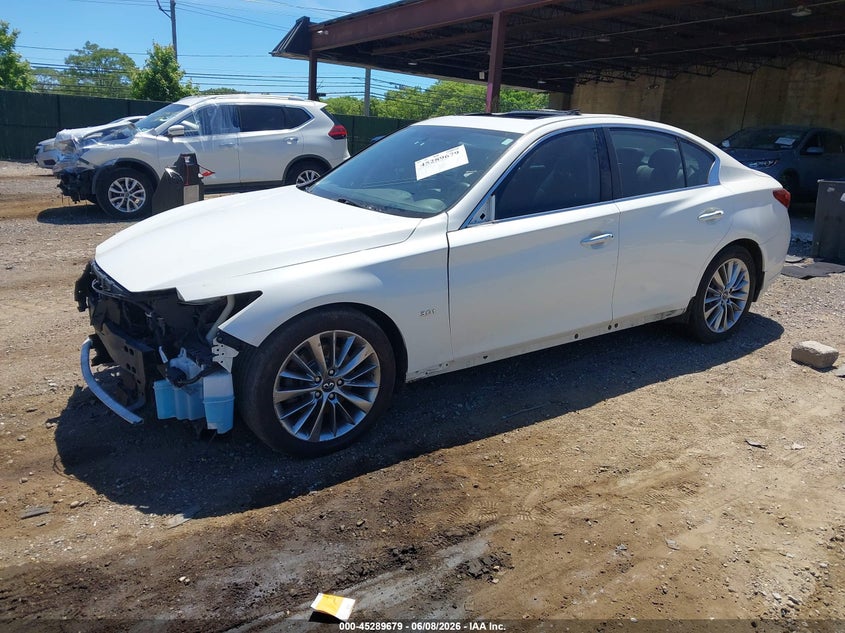 2018 Infiniti Q50 VIN JN1EV7AR9JM431284 IAAI salvage auction — THEFT, Salvage Title, sold $675 on 2026-07-21 (photo 2)