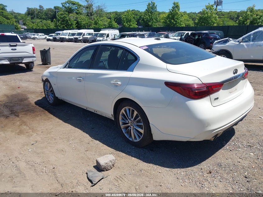2018 Infiniti Q50 VIN JN1EV7AR9JM431284 IAAI salvage auction — THEFT, Salvage Title, sold $675 on 2026-07-21 (photo 3)