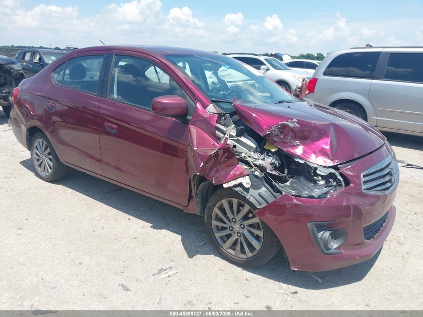 2018 Mitsubishi Mirage VIN ML32F3FJ5JHF05310 IAAI salvage auction — LEFT FRONT, Salvage Title, sold $1,825 on 2026-07-07 (photo 1)