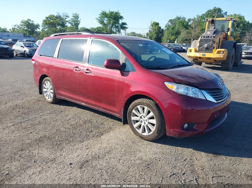 2011 Toyota Sienna VIN 5TDDK3DC4BS022231 IAAI salvage auction — REAR END, Clear (New Jersey), sold $3,050 on 2026-07-06 (photo 1)