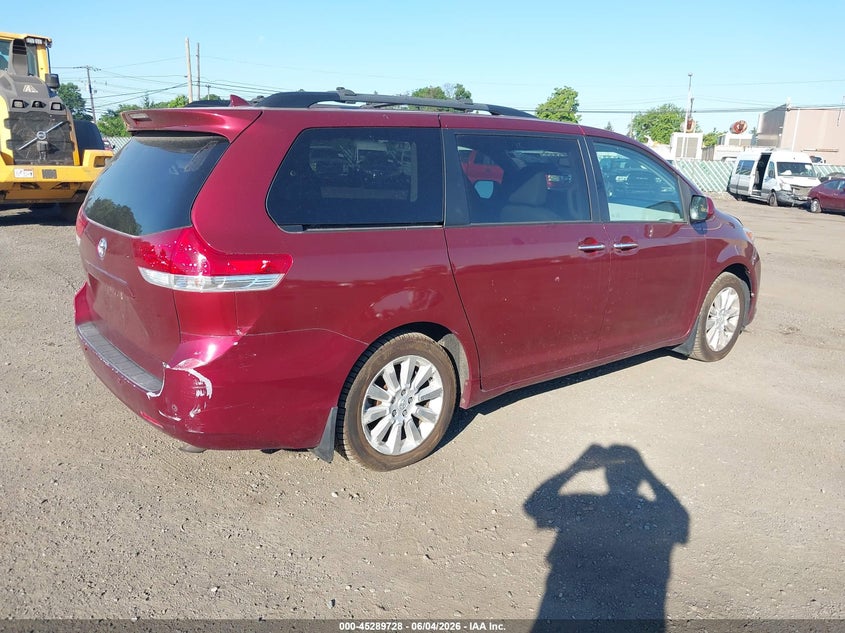 2011 Toyota Sienna VIN 5TDDK3DC4BS022231 IAAI salvage auction — REAR END, Clear (New Jersey), sold $3,050 on 2026-07-06 (photo 4)