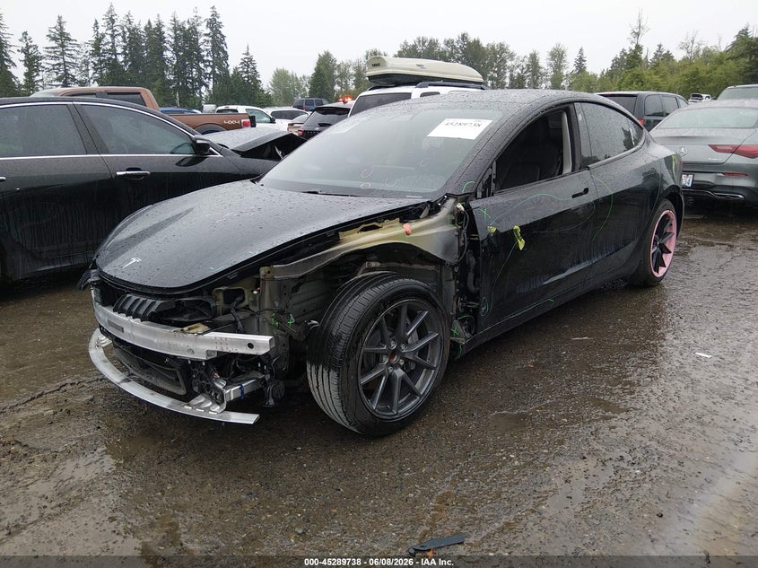 2021 Tesla Model 3 VIN 5YJ3E1EA8MF906068 IAAI salvage auction — FRONT END, Salvage Title, sold $7,700 on 2026-07-09 (photo 2)