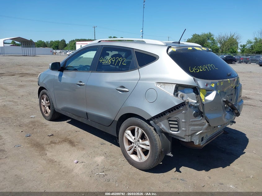 2013 Hyundai Tucson VIN KM8JU3AC5DU758686 IAAI salvage auction — FRONT & REAR, Salvage Title, sold $1,800 on 2026-07-07 (photo 3)