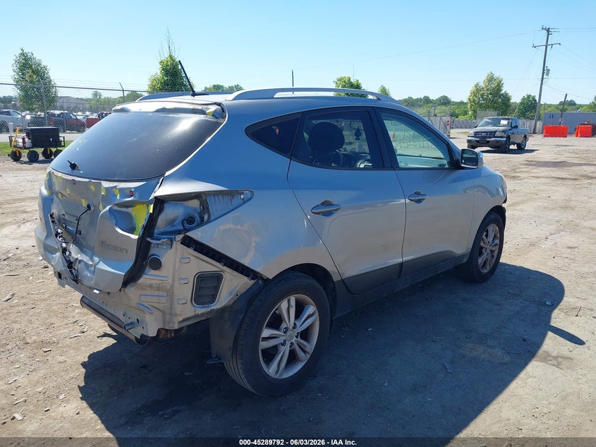 2013 Hyundai Tucson VIN KM8JU3AC5DU758686 IAAI salvage auction — FRONT & REAR, Salvage Title, sold $1,800 on 2026-07-07 (photo 4)