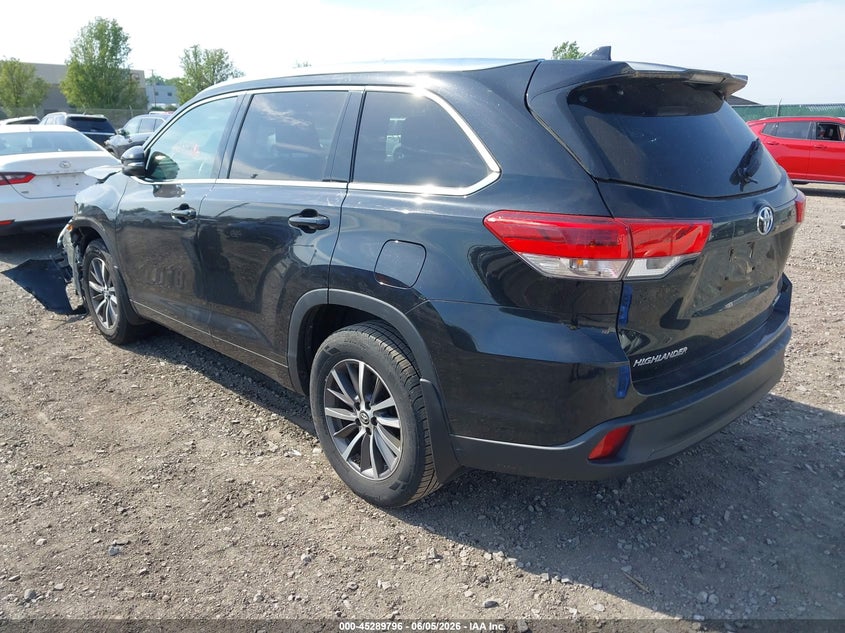 2018 Toyota Highlander VIN 5TDJZRFH7JS835569 IAAI salvage auction — FRONT END, Salvage Title, sold $9,275 on 2026-07-14 (photo 3)