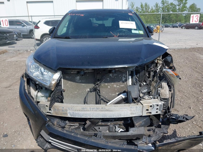 2018 Toyota Highlander VIN 5TDJZRFH7JS835569 IAAI salvage auction — FRONT END, Salvage Title, sold $9,275 on 2026-07-14 (photo 6)