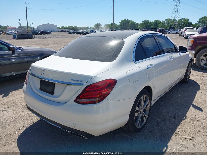 2016 Mercedes-benz C class VIN WDDWF4KB6GR164511 IAAI salvage auction — NORMAL WEAR, Clear (Indiana), sold $4,275 on 2026-07-29 (photo 4)