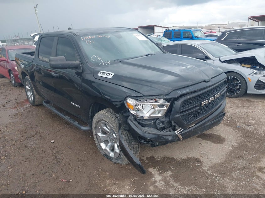 2019 Ram 1500 VIN 1C6RREGG3KN763625 IAAI salvage auction — RIGHT FRONT, Salvage Title, sold $6,500 on 2026-08-14 (photo 1)