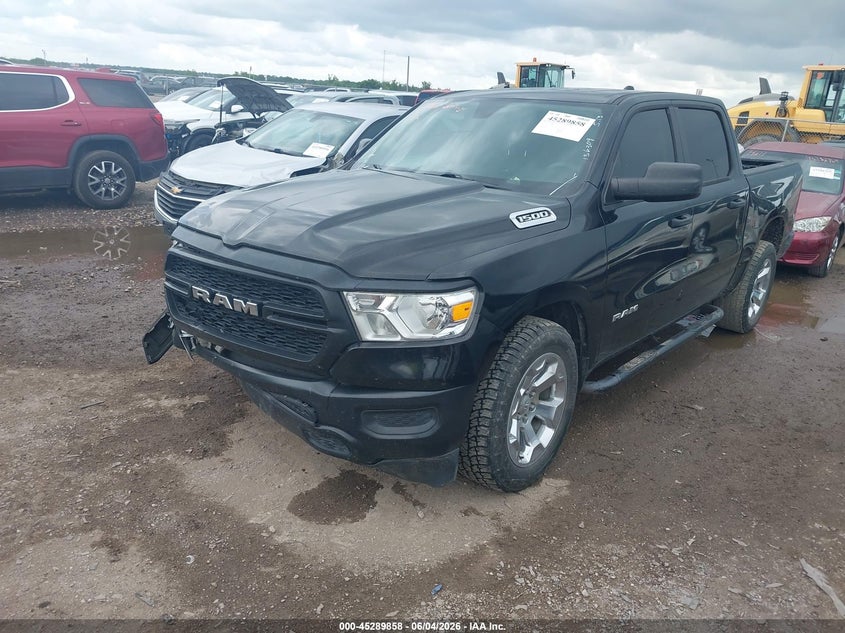 2019 Ram 1500 VIN 1C6RREGG3KN763625 IAAI salvage auction — RIGHT FRONT, Salvage Title, sold $6,500 on 2026-08-14 (photo 2)